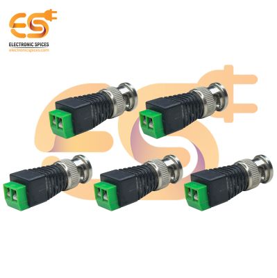 BNC Male Screw Type Connector Screw For CCTV Camera DVR Pack of 5